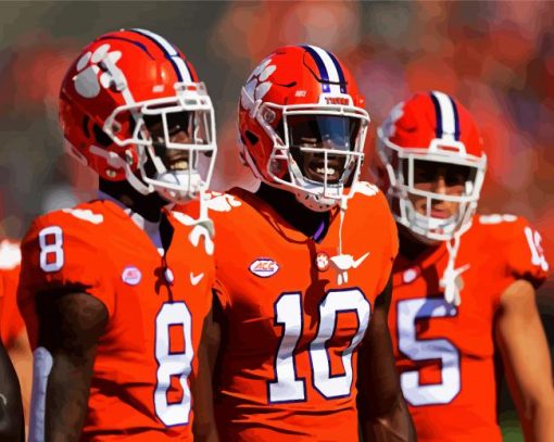 Players Clemson Tigers football Paint By Number