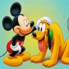 Pluto And Mickey Mouse paint by numbers