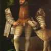 Portrait of Charles V with a Dog by Titian paint by numbers