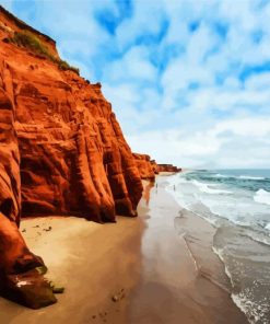 Quebec Beach paint by numbers