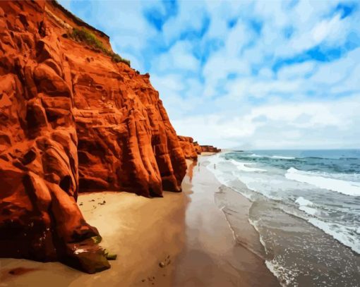 Quebec Beach paint by numbers