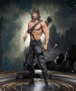 Rambo Sylvester Stallone paint by numbers