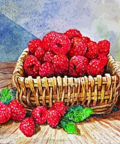 Raspberries Basket paint by numbers