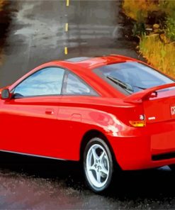 Red Celica Car paint by numbers