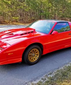 Red Firebird Car painting by numbers