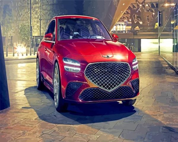 Red Genesis Car Paint By Number