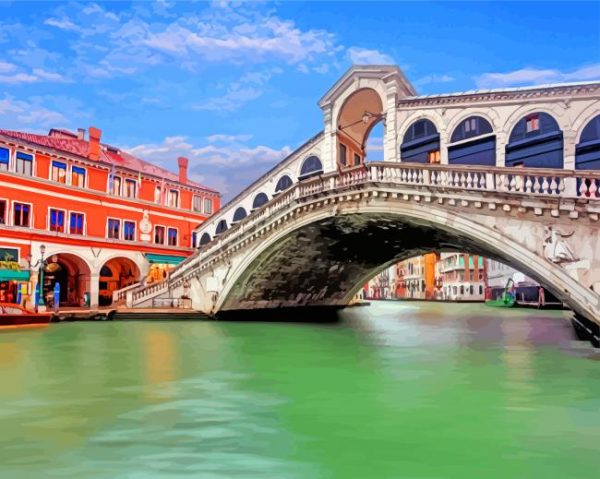 Rialto Bridge Burano paint by numbers