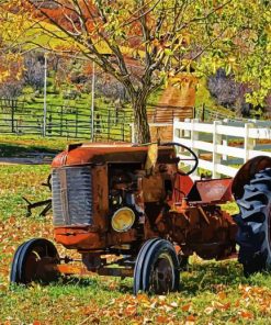 Rusty Tractor paint by numbers