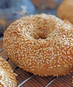 Sesame Bagel paint by numbers