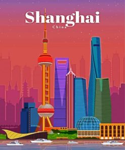 Shanghai City Poster Paint By Number