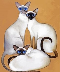 Siamese Cat Family Paint By Number