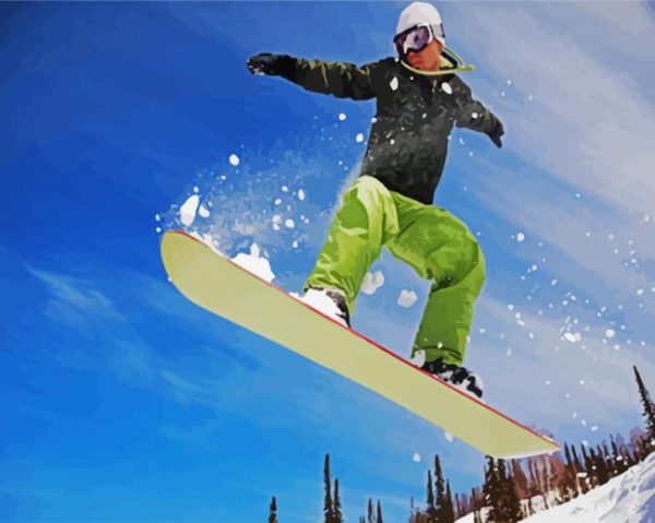 Snowboarder Man paint by numbers