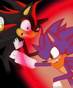 Sonic and Shadow paint by numbers