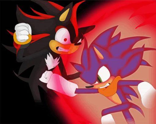 Sonic and Shadow paint by numbers