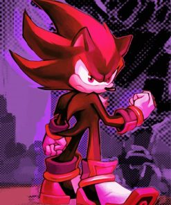 Sonic Shadow The Hedgehog Art paint by numbers