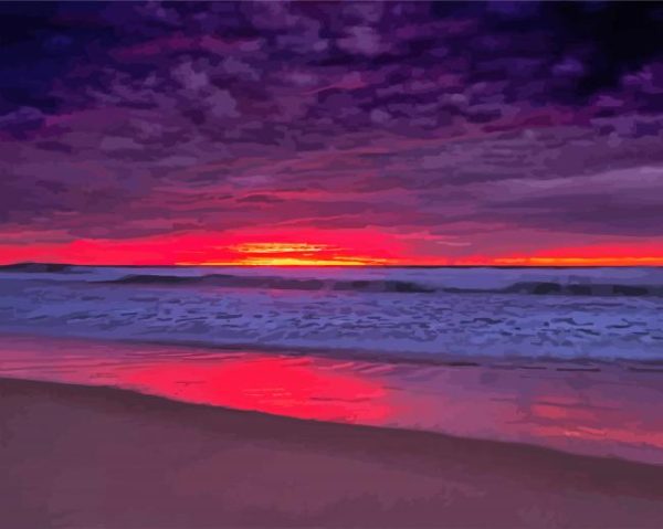 Sunset Over Manly paint by numbers