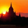 Sunset In Bagan City Paint By Number