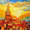 Sunset Over Galata Tower paint by numbers