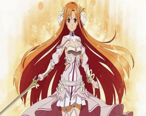 Sword Art Online Asuna Anime Character paint by numbers