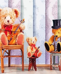 Teddy Bear Band paint by numbers