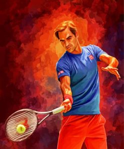 Tennis Players Roger Federer paint by numbers