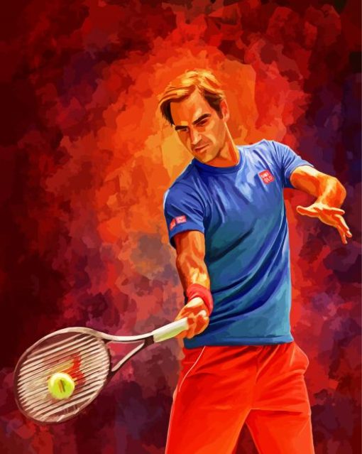 Tennis Players Roger Federer paint by numbers