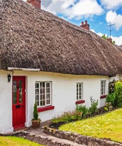 Thatched House Paint By Number