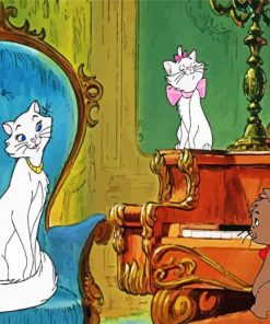 The Aristocats Playing Piano Paint By Number