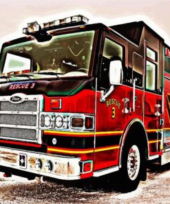 The Fire Truck paint by numbers