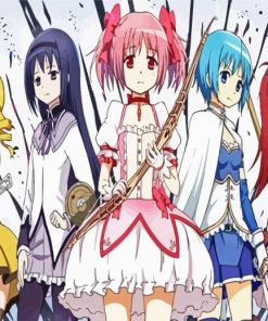 The Puella Magi Madoka Magica Anime paint by numbers