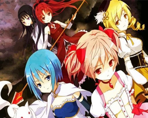 The Puella Magi Madoka Magica paint by numbers