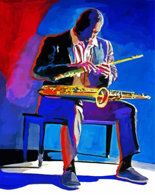 The Saxophone Player Art paint by numbers