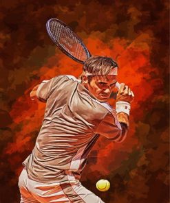 The Tennis Players Roger Federer paint by numbers