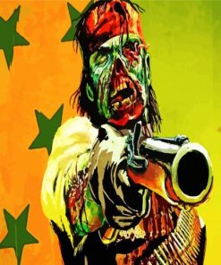 The Zombie Gunslinger Paint By Number