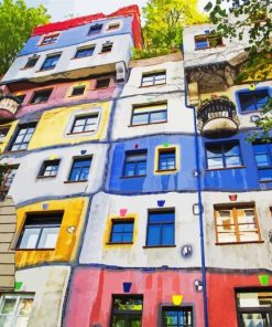 The View Of Hundertwasser House In Vienna Austria Paint By Number