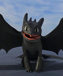 Toothless How to Train Your Dragon paint by numbers