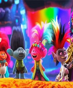 Trolls Animated Film paint by numbers