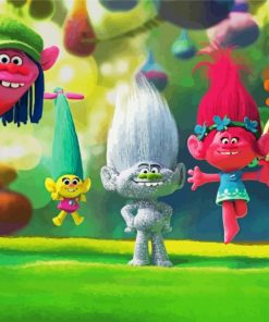 Trolls Poppy And Friends paint by numbers