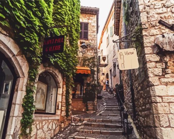 Vence France paint by numbers