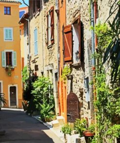 Vence France Streets paint by numbers