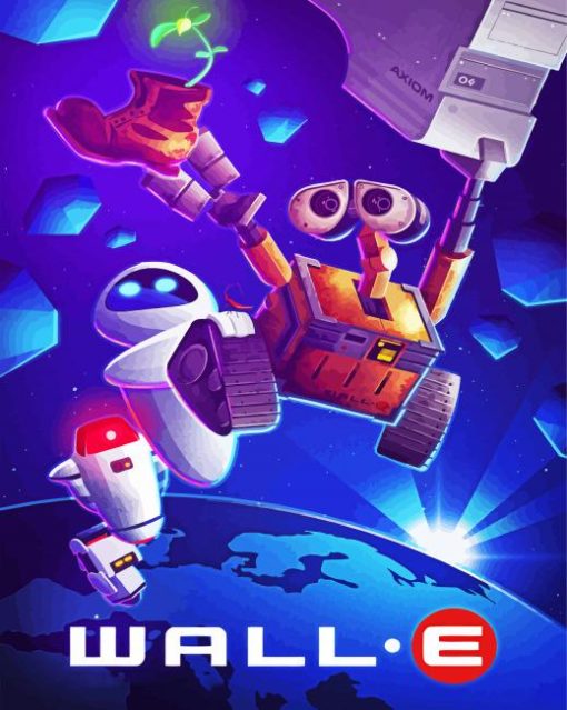 Wall E Film Poster paint by numbers