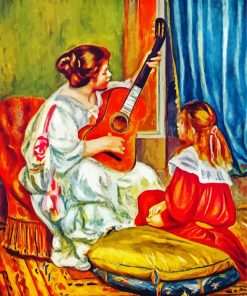 Woman With Guitar paint by numbers