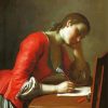 Young Woman Writing Letter Paint By Number