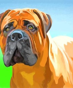 Aesthetic Bullmastiff Dog Animal paint by numbers