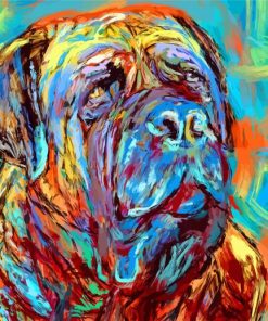 Aesthetic Bullmastiff Illustration paint by numbers