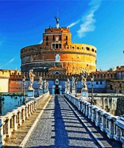 Aesthetic Castel Sant Angelo Vatican paint by numbers