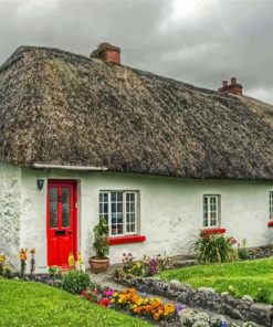 Aesthetic Thatched paint by numbers