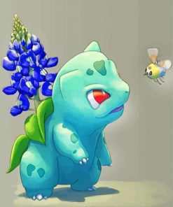 Aesthetic Bulbasaur Anime paint by numbers