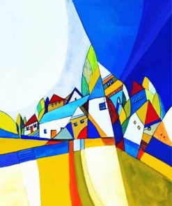 Aesthetic Cubism Houses Paint By Number