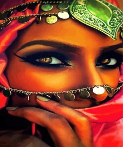 Arab Woman with Veil paint by numbers